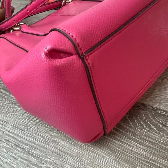 COACH F37632 Pink Floral Studded Leather 2Way Handbag Shoulder Bag - Picture 3 of 8